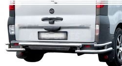 Rear bumper protection Renault Trafic, Opel Vivaro - type: pipe with corners фото 0