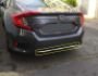 Накладка на торець заднього бампера Honda Civic Sedan X 2016-2021 - тип: нержавійка фото 2