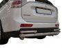 Mitsubishi Outlander rear bumper protection - type: pipe with corners фото 0