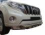 Bumper protection Prado 150 2014-2018 - type: model with plates фото 0