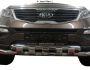 Bumper protection Kia Sportage 2010-2015 - type: model with plates фото 0