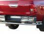 Rear bumper protection Toyota Hilux 2015-2020 - type: pipe with corners фото 0