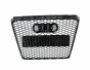 Передня решітка Audi A6 C6 2004-2011 - type: RS style сіра з хромом фото 3