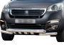 Bumper protection Peugeot Partner 2015-... - type: model, with plates фото 0