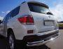 Toyota Highlander rear bumper protection - type: pipe with corners фото 3