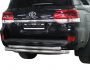 Toyota Land Cruiser 200 rear bumper protection - type: double фото 0
