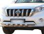 Bumper protection Toyota Prado 150 2014-2018 - type: model with plates фото 0