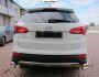 Rear bumper protection Hyundai Santa Fe 2013-2016 - type: double corners фото 1