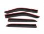 Wind deflectors Isuzu D-Max 2019-... - type: 4 pcs with black molding photo 1