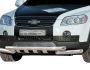 Bumper protection Chevrolet Captiva 2006-2011 - type: model, with plates фото 0