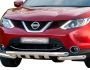 Защита бампера Nissan Qashqai 2014-2017 - тип: модельная, с пластинами фото 0