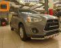 Bumper protection Mitsubishi ASX 2013-2016 - type: model with plates фото 3