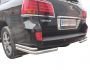 Lexus LX570 rear bumper protection - type: double corners фото 0