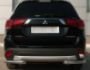 Mitsubishi Outlander rear bumper protection - type: single corners фото 1
