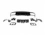Задній дифузор Mercedes C-сlass w205 2014-2021 - type: з насадками coupe дизайн AMG43 фото 0
