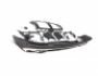 Rear diffuser Mercedes GLS X167 - type: GLS63 AMG with chrome nozzles photo 4