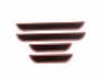 Door sill plates Mitsubishi Outlander 2015-2020 - type: abs black mat photo 1