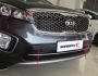 Cover on the grille of the front bumper Kia Sorento 2015-2020 - type: plastic фото 3