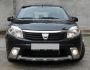 Covers on the front bumper Dacia Sandero 2009-2013 - type: 3 pcs, for painting фото 2