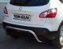 Nissan Qashqai rear bumper protection - type: U-shaped фото 1
