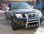 High bull bar Nissan Navara 2005-2014 - type: up to the hood фото 2