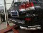 Lexus LX570 rear bumper protection - type: double corners фото 2