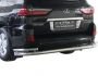 Lexus LX570 rear bumper protection - type: pipe with corners, on request фото 0