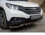 Захист бампера Honda CRV 2013-2016 - тип: модельний, з пластинами фото 2