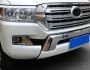 Передня накладка Toyota Land Cruiser 200 2012-2016 - тип: EA-style, без спідниці чорний колір фото 3