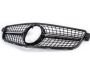 Grille Mercedes C class w204 2007-2014 - type: diamond black фото 0