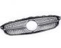 Radiator grille Mercedes C class w205 2014-2021 - type: diamond silver фото 1