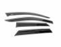 Wind deflectors Peugeot 3008 2016-2024 - type: 4 pcs with black molding photo 2