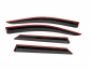 Wind deflectors Peugeot 3008 2016-2024 - type: 4 pcs with black molding photo 1