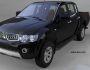 Боковые подножки Mitsubishi L200 2006-2014 - style: BMW, цвет: черный фото 6