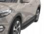 Боковые подножки Hyundai Tucson 2021-... - style: BMW, цвет: черный фото 4