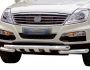 Защита бампера Ssangyong Rexton W 2012-2016 - тип: модельная, с пластинами фото 0
