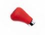Gear knob BMW 5 series E34 1988-1995 - type: oem leatherette red smooth фото 1