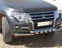 Bumper protection Mitsubishi Pajero Wagon IV - type: model with plates фото 1