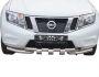 Bumper protection Nissan Terrano 2014-2018 - type: model, with plates фото 0