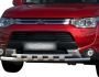 Bumper protection Mitsubishi Outlander 2013-2015 - type: model with plates фото 1