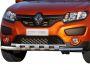 Bumper protection Renault Logan 2013-2020 - type: model with plates фото 0