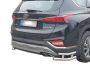 Rear bumper protection Hyundai Santa Fe 2017-... - type: double corners фото 0