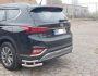 Rear bumper protection Hyundai Santa Fe 2017-... - type: double corners фото 2