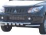 Защита бампера Mitsubishi L200 2015-2018 - тип: модельная, с пластинами фото 0