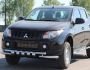 Защита бампера Mitsubishi L200 2015-2018 - тип: модельная, с пластинами фото 2