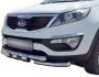 Защита бампера Kia Sportage 2010-2015 - тип: модельная, с пластинами фото 0