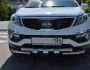 Защита бампера Kia Sportage 2010-2015 - тип: модельная, с пластинами фото 1
