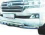 Bumper protection Toyota Land Cruiser 200 2016-2021 - type: model with plates, except Executive фото 0