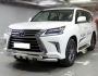 Защита бампера Lexus LX570 2015-2020 - тип: модельная, с пластинами фото 1