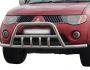 Front bumper protection Mitsubishi L200, Pajero Sport - type: with additional tubes фото 0
